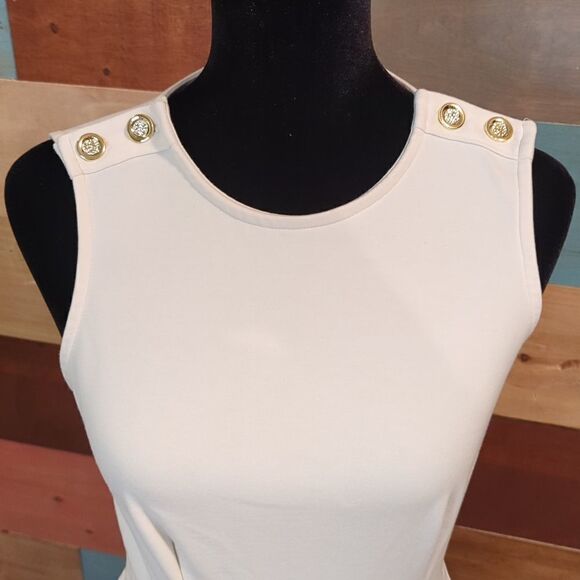 💜5/$25 SMALL peplum back zip blouse Bond and Pacific - Picture 2 of 6